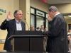 Mayor O'Neil is sworn into office by Municipal Court Judge Weinhouse